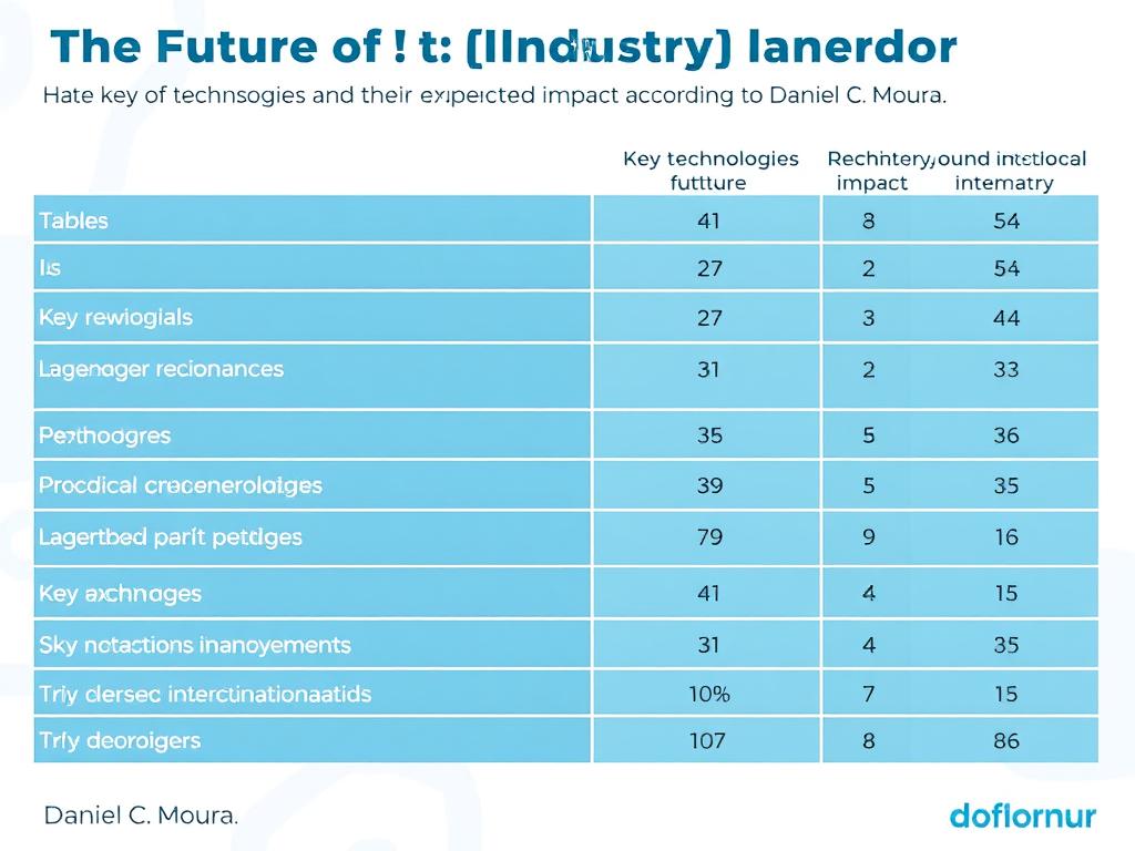     The Future of [Industry] According to Daniel C. Moura. Table: Key Technologies and Their Expected Impact According to Daniel C. Moura